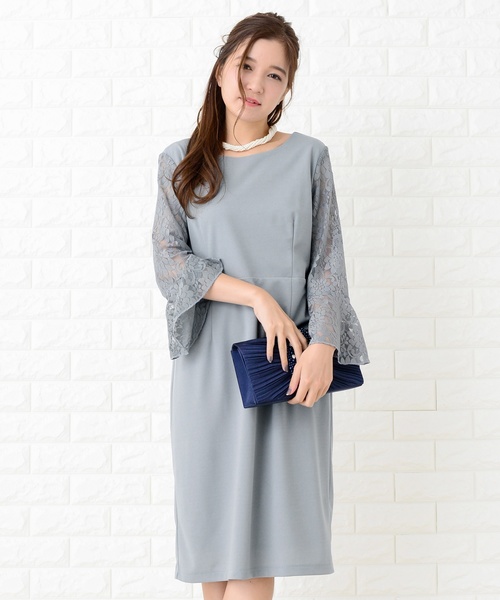 【KAREN MILLEN 】ミディ丈ドレス ワンピース 花柄 フレア 長袖 楽天市場】レースフレア袖 膝下丈 パーティードレス ワンピース