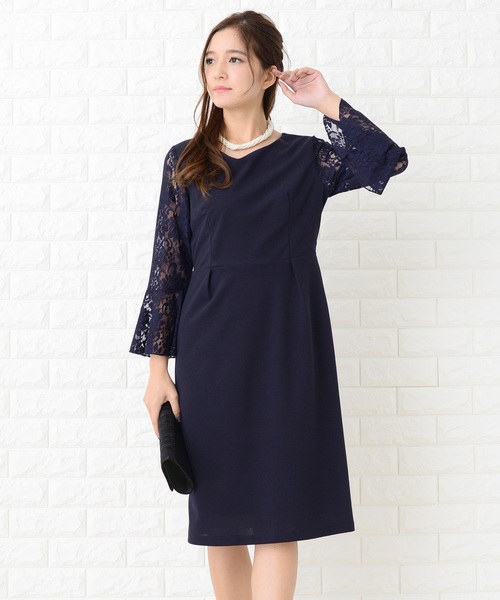 KAREN MILLEN ミディドレス ワンピース フレア 長袖 花柄 KAREN MILLEN ワンピース ドレス 花柄 フレア ミディ丈