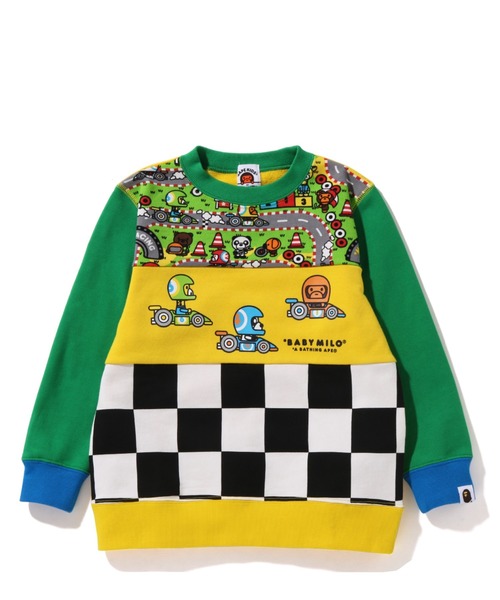 スウェット BABY MILO RACING COLOR BLOCK CREWNECK K