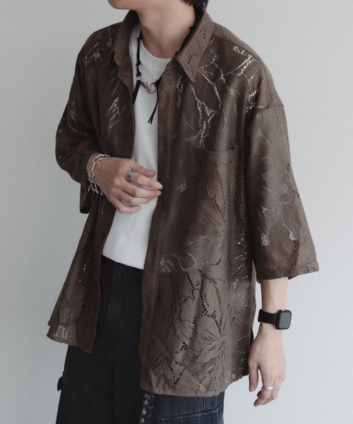 epnok シャツ レースシアールーズシャツ メンズ レディース