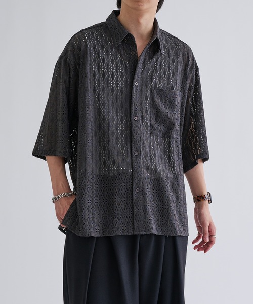 レースシアールーズシャツ レースシアールーズパンツ セットアップ epnok epnok シャツ レースシアールーズシャツ メンズ レディース