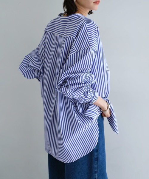 シャツ+ブラウス(長袖+七分) DOLMAN SLEEVE STRIPE SHIRT Mixed Stripe Dolman Top | Talbots