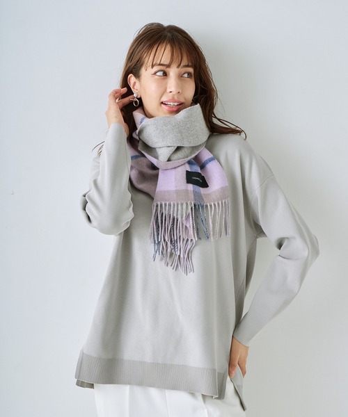 macocca マフラー ストール シルケットウールカシミヤブレンド