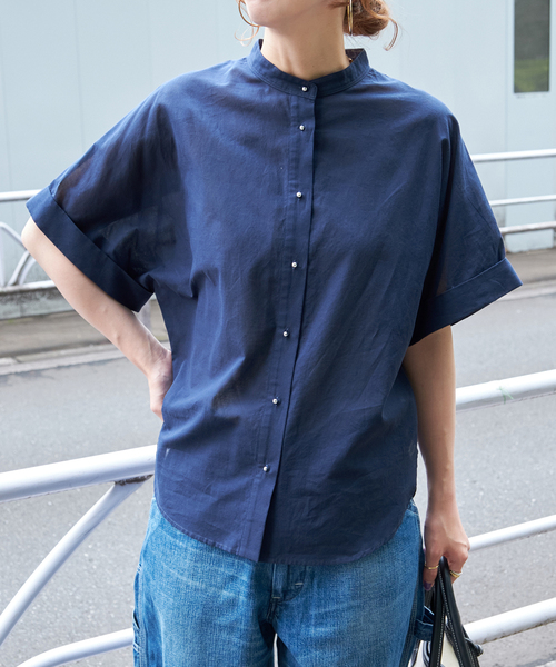 セール】 半袖 スキッパーシャツ （シャツ・ブラウス）｜COMME