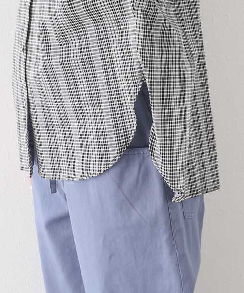 ブラウス シャツ Z)「BLINGLEADS」ベストセットブラウス レディース STYLEMIXER ブラウス シャツ ヘムギャザーショートシャツ 春服