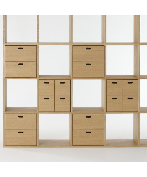無印良品（MUJI） 家具 スタッキングチェスト・引出し・4個／オーク材