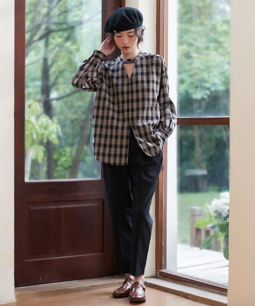 正規品 へルヴァボス オクタヴィア チョーカー シャツ On One's Own ブラウス シャツ チョーカーネックセンタースリット