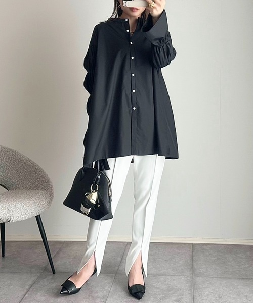 美品　Curensology＊キャンディスリーブ ブラウス チュニック フリー 美品 Curensology＊キャンディスリーブ ブラウス チュニック