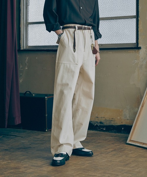 ENGINEERED GARMENTS ダックファティーグパンツ ベイカー 白 ENGINEERED GARMENTS ダックファティーグパンツ ベイカー 白