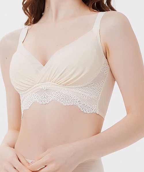 Lace Ladies ナイトブラ カシュクールデザイン ノンワイヤー