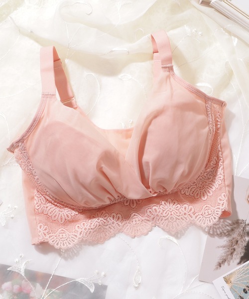 Lace Ladies ナイトブラ カシュクールデザイン ノンワイヤー