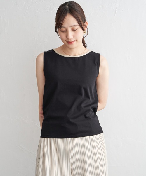 ikka（イッカ） タンクトップ ノースリーブ 「接触冷感／UVカット