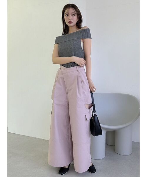 dazzlin（ダズリン）の「オーバーカラーZIPニットトップス