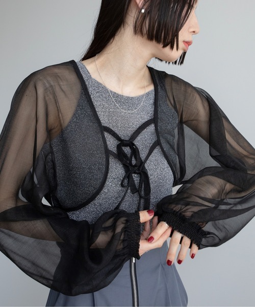 さちゅき シアーボレロカーディガン シアーボレロカーディガン/sheer bolero cardigan（カーディガン