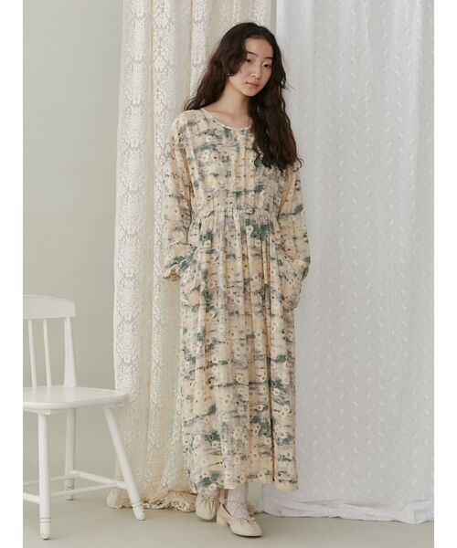 【最終価格】merryjenny ワンピース　フリーサイズ merry jenny ワンピース flower paintワンピース : ZOZOTOWN