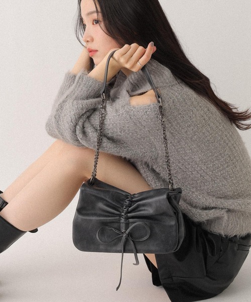 Heather（ヘザー） ショルダーバッグ バッグ リボンショルダーBAG