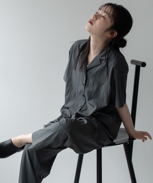 ブラウス シャツ 「sail」ハーフスリーブシャツ　小さいサイズ「低身長・小柄女性向けサイズ」 レディース sail（サイル）の「【sail】ハーフスリーブシャツ 小さいサイズ