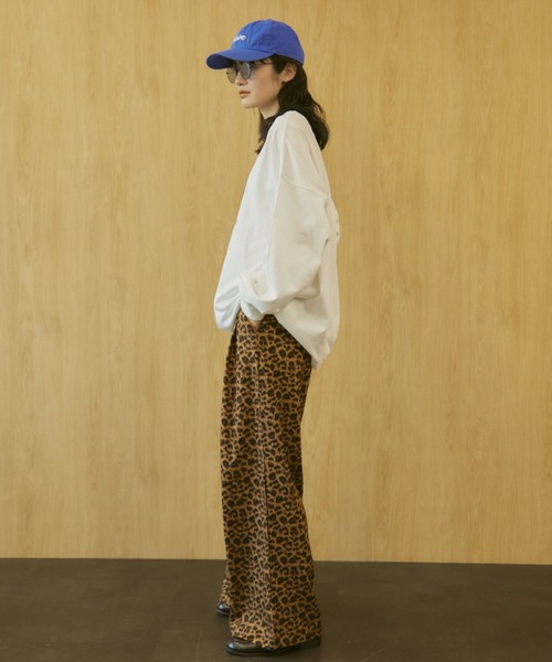 パンツ MERLOT PANTS MERLOT パンツ 「動画あり」レオパードロングパンツ レディース