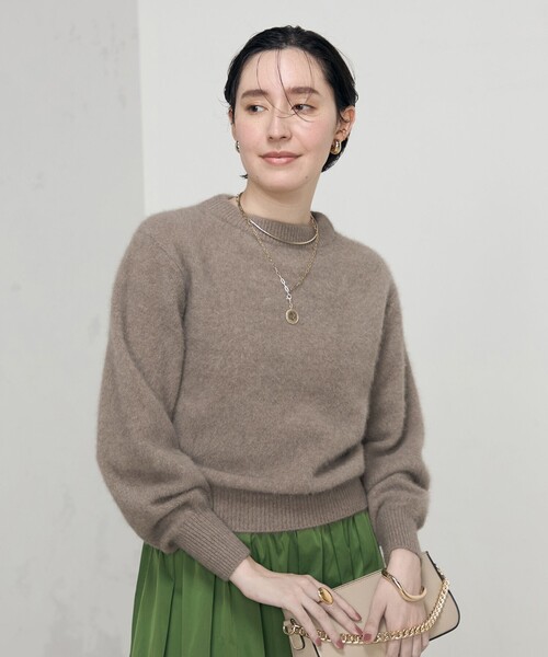 贈り物 NOLLEY'S ニット ヘアリーモックネックプルオーバーニット トップス