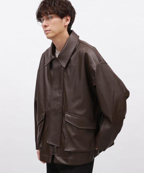 LAKOLE フェイクレザー中綿ブルゾン Mサイズ 楽天市場】【SALE／12%OFF】フェイクレザー中綿ブルゾン LAKOLE