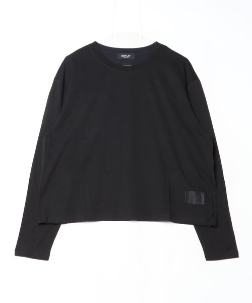 tシャツ コットンレーヨンロングTシャツ レディース