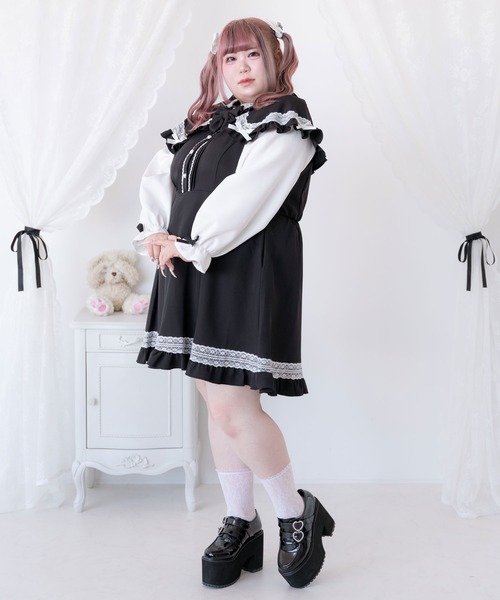 新品未使用品　Y,s ポンチョ風ワンピース（お値下げ中） DearMyLoveWhip（ディアマイラブホイップ） ワンピース ポンチョ風袖