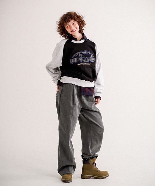 ★WV PROJECT★送料込★韓国★人気★HEITZ SWEATSHIRTS MJMT7740 WV PROJECT トレーナー スウェット 「WV PROJECT」Heavy Cotton