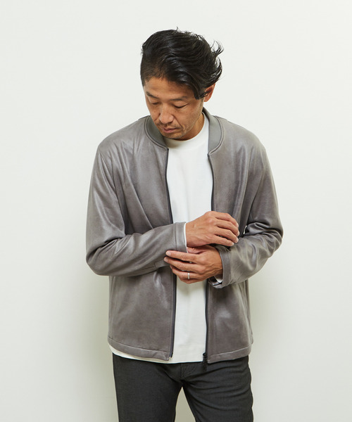 MEN'S MELROSE ブルゾン アウター ダンボールレザーミニマムMA-1