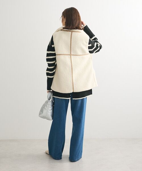 ベスト ジレ ボアスタンドカラーベスト レディース STYLEBLOCK ベスト ジレ ボアスタンドカラーベスト レディース