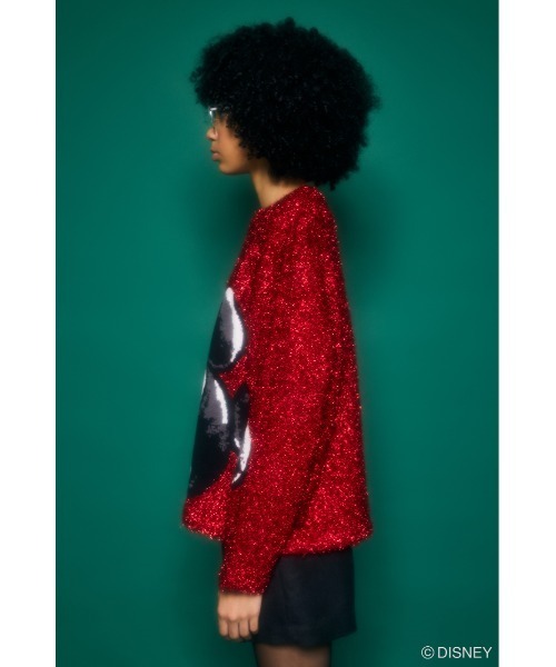 ニット セーター MD JAQUARD ニットトップス レディース Disney SERIES CREATED by MOUSSY ニット セーター MD JAQUARD