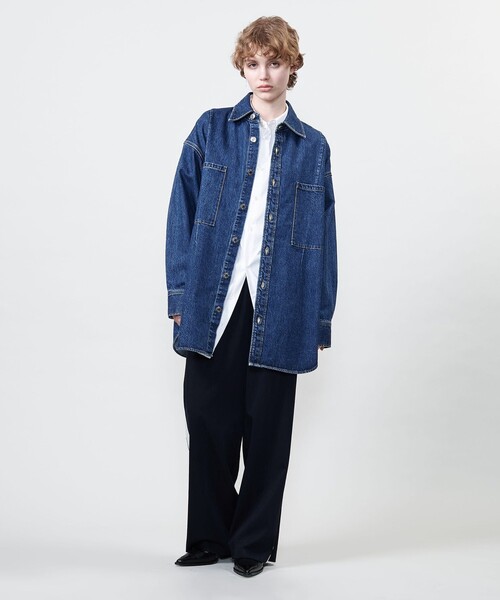 ブラウス シャツ 「ASTRAET」11.5oz デニム 2ポケットシャツ UNISEX レディース メンズ