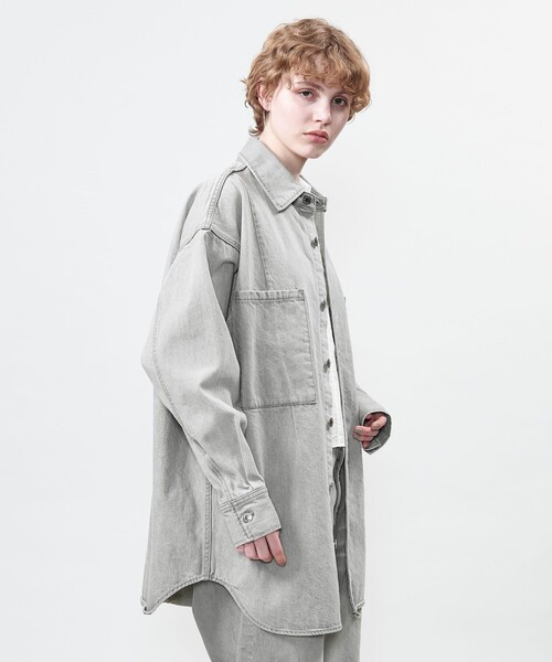 ブラウス シャツ 「ASTRAET」11.5oz デニム 2ポケットシャツ UNISEX レディース メンズ
