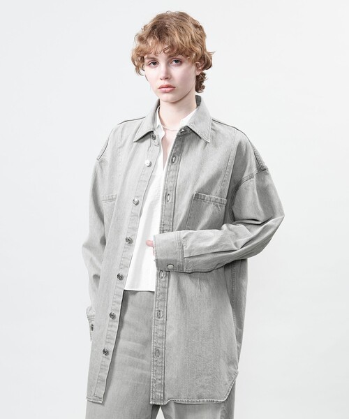 ブラウス シャツ 「ASTRAET」11.5oz デニム 2ポケットシャツ UNISEX レディース メンズ
