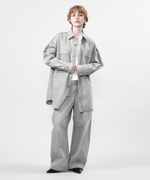 ブラウス シャツ 「ASTRAET」11.5oz デニム 2ポケットシャツ UNISEX レディース メンズ