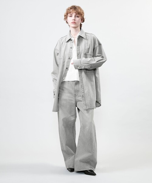 ブラウス シャツ 「ASTRAET」11.5oz デニム 2ポケットシャツ UNISEX レディース メンズ