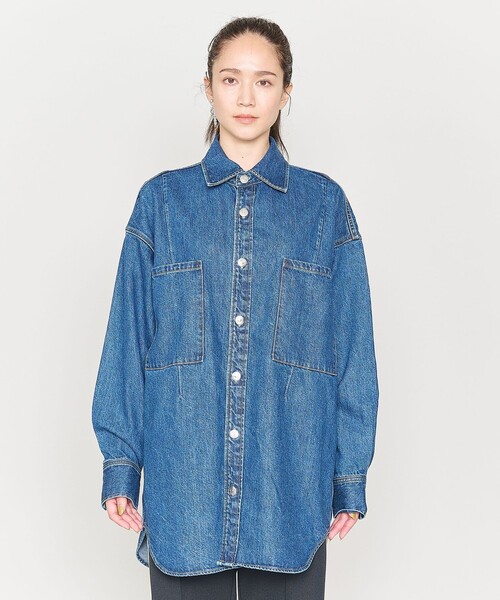ブラウス シャツ 「ASTRAET」11.5oz デニム 2ポケットシャツ UNISEX レディース メンズ