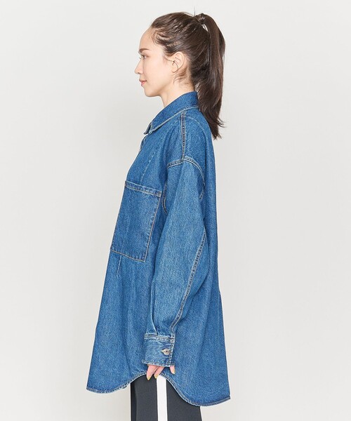 ブラウス シャツ 「ASTRAET」11.5oz デニム 2ポケットシャツ UNISEX レディース メンズ