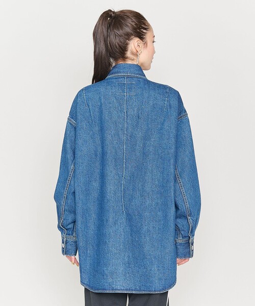 ブラウス シャツ 「ASTRAET」11.5oz デニム 2ポケットシャツ UNISEX レディース メンズ