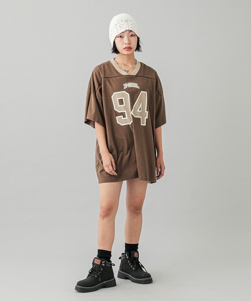 ワンピース S stamp tee dress X-girl ワンピース OLD CURSIVE LOGO TEE DRESS : ZOZOTOWN
