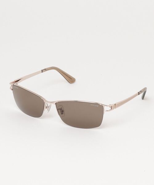 サングラス 「POLICE/ポリス」ハーフリム 偏光サングラス SPLQ03J 8FFP メンズ レディース