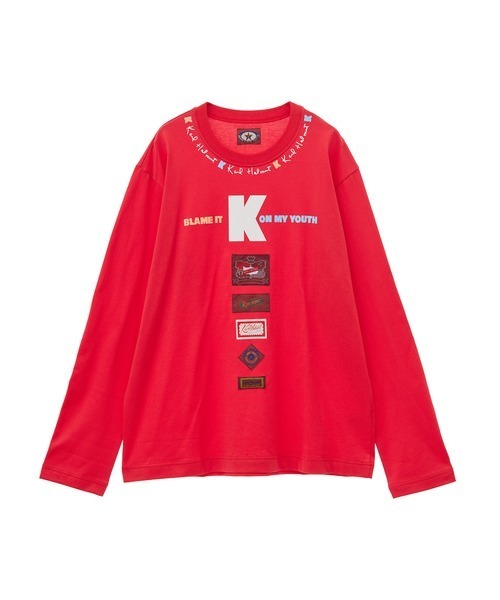 Karl Helmut tシャツ Kロゴネームワッペン長袖Tシャツ メンズ