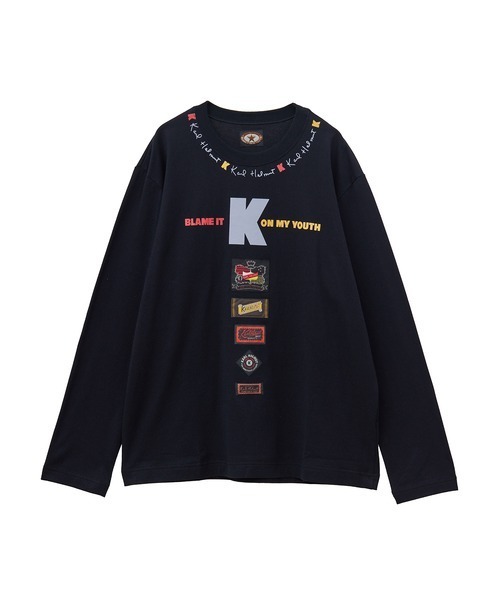 Karl Helmut tシャツ Kロゴネームワッペン長袖Tシャツ メンズ