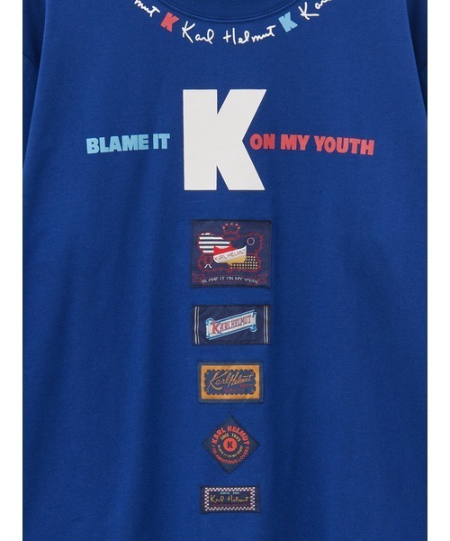 カールヘルム　ロゴ&ワッペン　長袖Tシャツ　ブラック Karl Helmut tシャツ Kロゴネームワッペン長袖Tシャツ メンズ