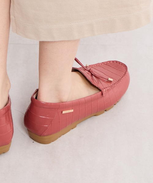 HIMIKO デッキシューズ モカシン 「HIMIKO」リボンモチーフモカシン