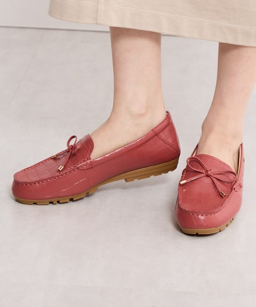 HIMIKO デッキシューズ モカシン 「HIMIKO」リボンモチーフモカシン