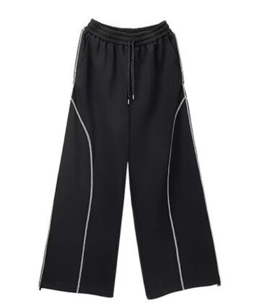 link lot スウェットパンツ ジャージ 配色ステッチスウェットワイド