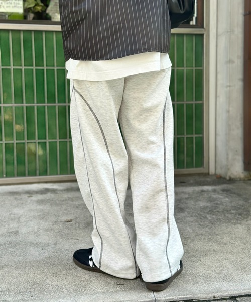 link lot スウェットパンツ ジャージ 配色ステッチ サイドライン