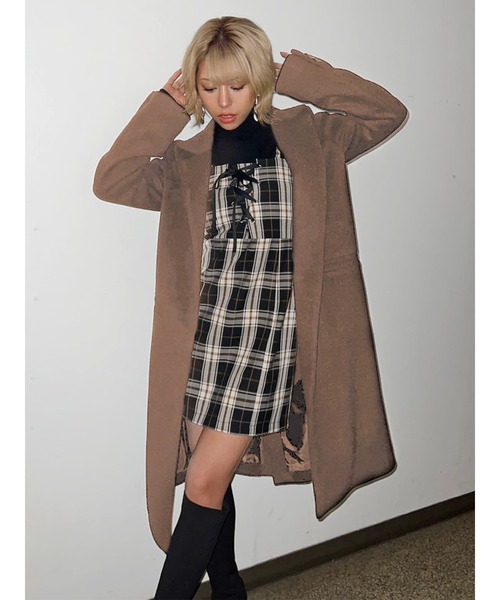 「EGOIST」 チェスターコート S ベージュ レディース_画像3