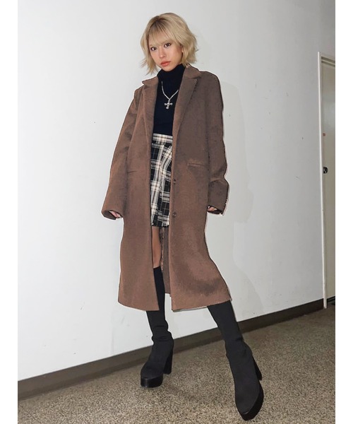 「EGOIST」 チェスターコート S ベージュ レディース_画像4