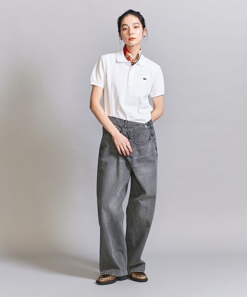 ラコステ♡ レディース ポロシャツ ブラック サイズL LACOSTE レディースポロシャツ｜トップス｜ファッション